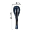 thumbnail image 4 of 5 Pcs Ceramic Soup Spoons Japanese-style Retro Soup Spoons Soup Spoon Ceramic Asian Soup Spoons Rice Spoon Flatware Asian Serving Spoons Appetizers Tableware Meal Partner for Tasting, 4 of 9