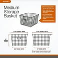 thumbnail image 3 of Spectrum Diversified Wire Storage Basket, Steel Storage for Closets, Pantry, Kitchen, Garage, Bathroom & More, Medium, Copper, 3 of 7