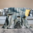 thumbnail image 2 of Fenyluxe Penguin Throw Blankets Soft Warm Comfortable Throws for Couch Flannel Fluffy Blanket Bed Throw for Bedroom Couch Travel Kids Bedroom Accessories 40x50in, 2 of 6