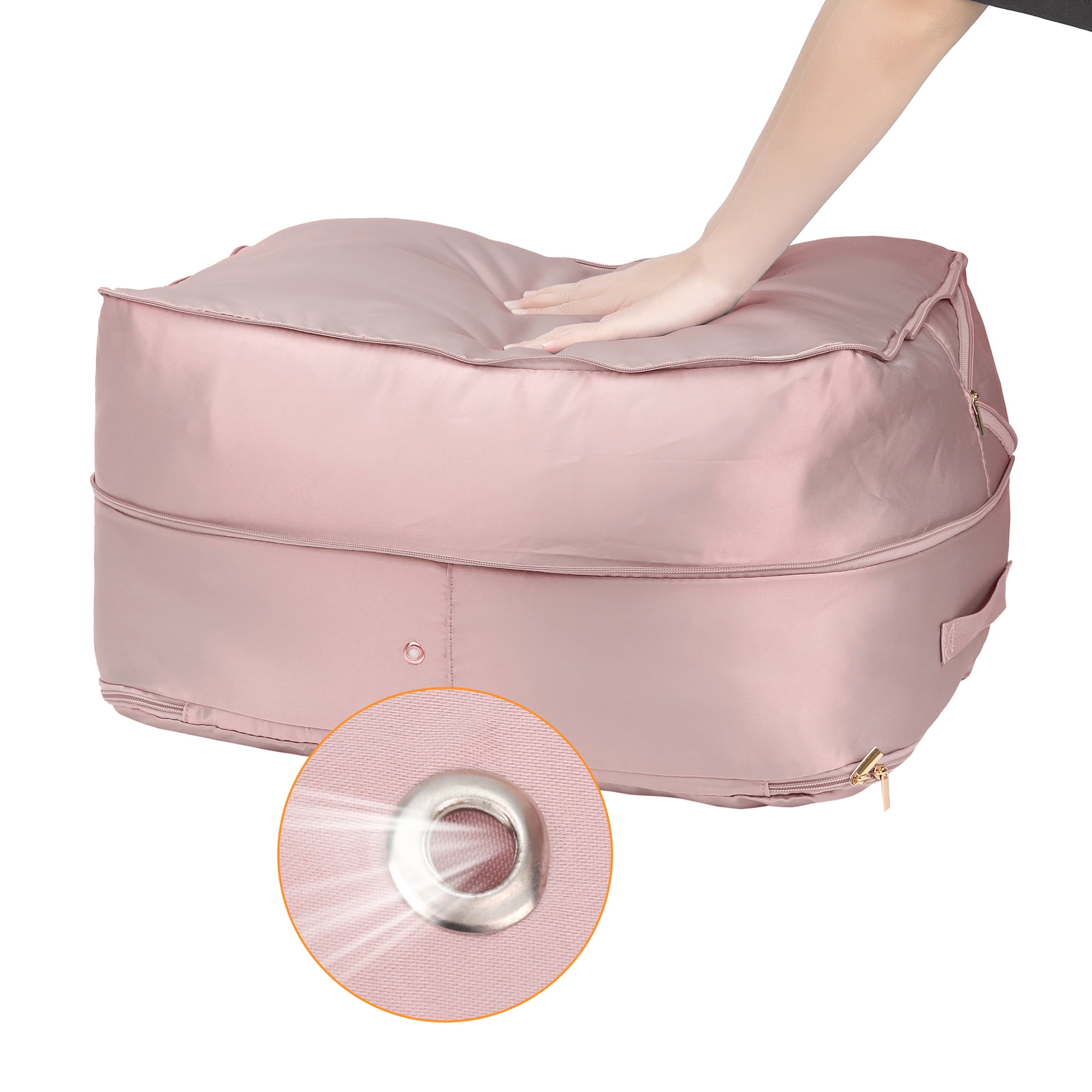 Unique Bargains 1 Pack Clothes Storage Bags Moving Bags Pink 21*16.5*12in
