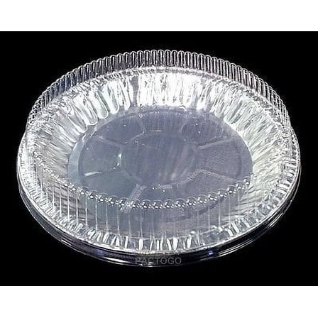 Handi-Foil 9" Aluminum Pie Pan Plate Tin 1" Deep w/Clear Plastic Dome Lid Cover (pack of 200)