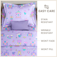 thumbnail image 4 of CGK Linens Kids Duvet Cover Set with Matching Pillowcases - Twin/Twin XL Size, Unicorn Butterflies, 4 of 5