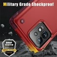 thumbnail image 4 of Decase Military-Grade for Motorola Moto G Pure Case,Heavy-Duty Drop Protection,Slim Hard Back Cover with Invisible Kickstand Rugged Shockproof Anti-Scratch Cover Case,Red, 4 of 7
