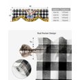 thumbnail image 5 of Tie Up Valance Curtain for Kitchen,Watercolor Farm Pig and Rural Sunflowers Rod Pocket Short Curtains Adjustable Tie-Up Shade Valances,Buffalo Plaid Window Treatment for Bathroom Living Room Bedroom, 5 of 8