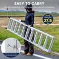 thumbnail image 3 of KROAK Aluminum Loading Ramps 1800Lbs Max, Tri-Fold Powerspots Ramps for Pickup Trucks Bed, Trailers Ramp with Load Straps for Motorcycles, ATV/UTV, Lawn mowers, Tractors, 77" L x 54" W, 1Pc, 3 of 5