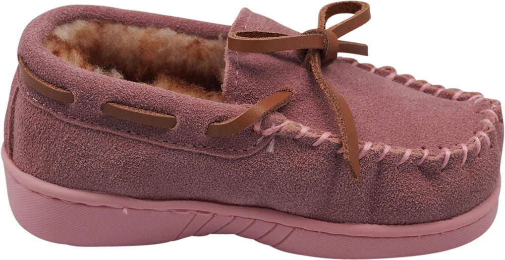 NORTY Toddler Girls Suede Comfort Female Moccasin House Slippers Baby Pink - image 2 of 4