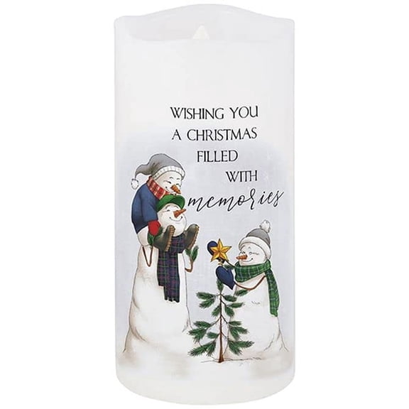 Carson Home Accents Memories Moving Wick Candle, 6-Inch Decorative Home Candle with Rotating Flame Effect