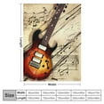 thumbnail image 4 of Fenyluxe Guitar Musical-Notes Artist Flannel Throw Blanket for Couch Sofa Bed Office Decor All Seasons 40x50in, 4 of 6