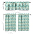 thumbnail image 4 of Rainbow Gradient Farmhouse Kitchen Curtains - 3 Piece Set with Valance & Tier Panels, Boho Watercolor Design, Rod Pocket Window Decor, 4 of 4