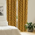 thumbnail image 2 of Ambesonne Sunflower Curtains, Cartoon Blossoms, Pair of 28"x95", Brown Yellow Green, 2 of 5
