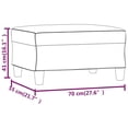 thumbnail image 4 of vidaXL Footstool Light Grey 70x55x41 cm Microfibre Fabric, 4 of 4