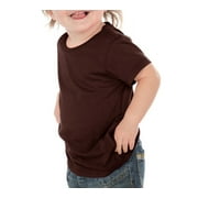 Kavio IJC0432 Infants Crew Neck Short Sleeve Tee-Brown-24M