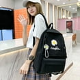 thumbnail image 3 of 4pcs/Set Student School Backpacks Teenagers Girl Canvas Book Bag Satchel Mochila, 3 of 9