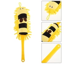 BESTYASH Microfiber Reusable Ceiling Fan Duster Brush Yellow for Car Washing and Detailed Cleaning Tasks