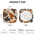 thumbnail image 6 of Set of 4 Removable Chair Seat Covers for Dining Room, Brown Cow Prints Stretchable Wedding Party Chair Slipcovers Cushion Protector Furniture Decor, 16.9x16.9 Inches, 6 of 6
