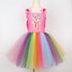 thumbnail image 5 of Vestido de princesa con tutú de caramelo de arcoíris para niñas, disfraz de piruleta de Candyland para Navidad y Halloween, ropa para fiesta de cumpleaños y vacaciones para niños, 5 of 5