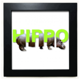 thumbnail image 1 of Hippo Body Combination Black Square Frame Picture Wall Tabletop, 1 of 3