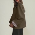 thumbnail image 5 of Towmus Womens Blazers for Work Casual Lapel Short Trench Coats Suit Jackets Solid Color Single Breasted Open Front Fall Outerwear, 5 of 5