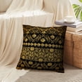 thumbnail image 4 of LALILO Throw Pillow Covers Horizontal Golden Lace Decorative Cushion Cover 18" x 18", 2 Pack, 4 of 6
