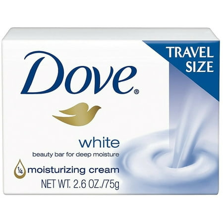 Dove White Travel Size Bar Soap With Moisturizing Cream 2.6 oz (Pack of (Best Way To Travel With Bar Soap)