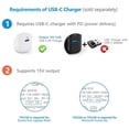 thumbnail image 5 of 2X para Surface Conecte A USB C Cable de Carga Compatible con Surface Pro 3/4/5/6/7, Surface Computadora Portátil 3/2/1, Surface Go, 5 of 5