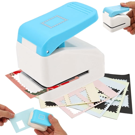 Lzvxtym Stamp Puncher,Stamp Shaped Hole Punch,Postage Stamps Craft Punch,Paper Punches for DIY Scrapbooking Card Making,1.1x0.9inch