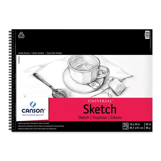 Canson Universal Spiral Sketch Book, 18"x24", 35 Pages