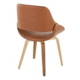 thumbnail image 6 of Fabrico Chair, Upholstered Dining Chairs, Mid-Century Modern Dining Chair, Kitchen Chairs for Dining Table, Dining Chairs Set of 2 (Zebra Wood, Camel Faux Leather), 6 of 8