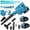 Blue Air Blower with 2 Premium Batteries, variant on 21V Turbo Jet Cordless Leaf Blower, Lightweight Ergonomic Tool for Yard & Lawn Maintenance