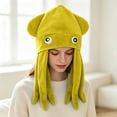 thumbnail image 6 of lcziwo Woman Funny Octopus Hat Cospaly Party Halloween Costume Plush Squid Caps, 6 of 7