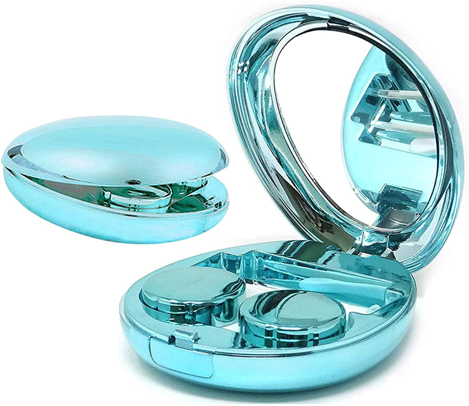 Contact Lens Case, Portable Contact Lens Box Kit with Mirror, Travel