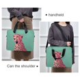 thumbnail image 6 of FORMRS 16" Laptop Bag Carrying Sleeve Case with Handle Travel Shoulder Briefcase, Big Pink Cheetah, 6 of 8
