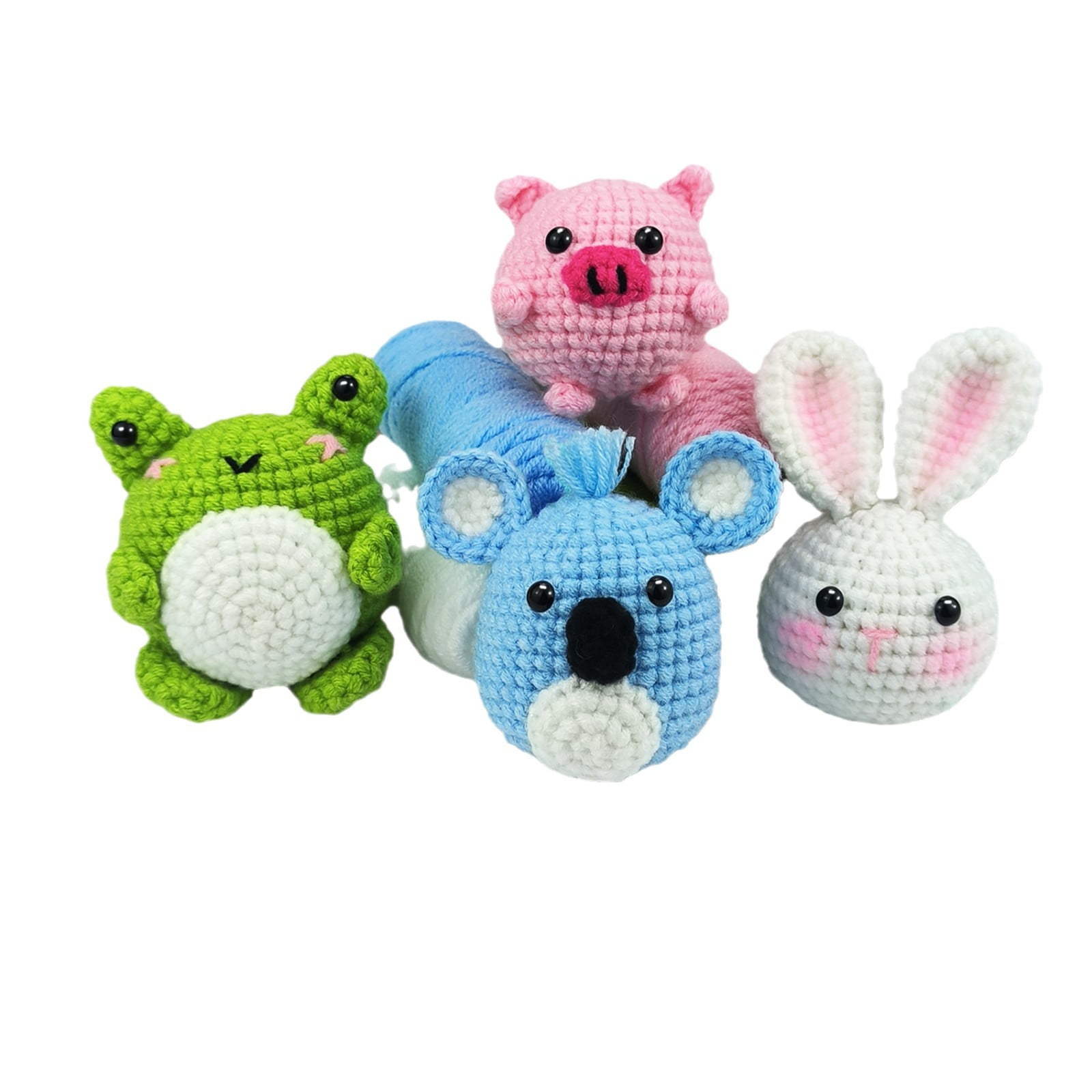 Crochet Kit for Beginners, Crochet Set Kit with Crochet Hooks Yarn Set, Animals Crochet Kit, for Adult Kids with Step-by-Step Video Tutorials and Yarns, Hook, Accessories