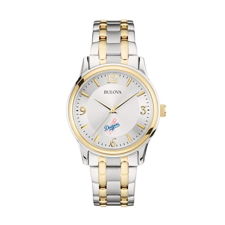 Men's Bulova Silver/Gold Los Angeles Dodgers Two-Tone Watch