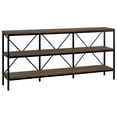 thumbnail image 2 of Evelyn&Zoe Kira 64" Wide Rectangular Console Table, Blackened Bronze/Alder Brown, 2 of 4