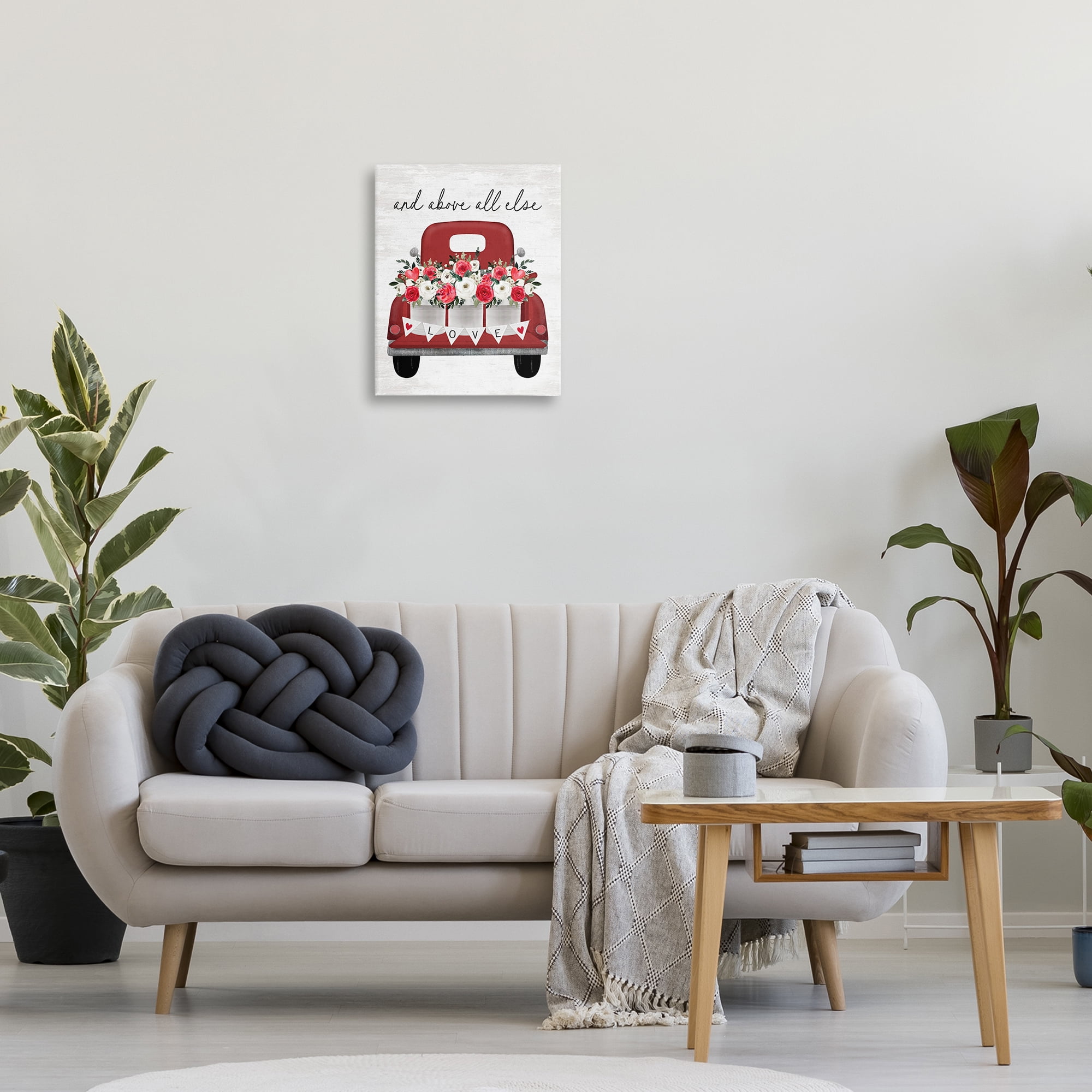 Stupell Industries Love Above All Else Transportation Painting Gallery Wrapped Canvas Art Print Wall Art, 16 x 20