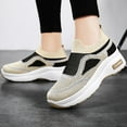 thumbnail image 3 of Mepaouo Womens Walking Shoes Sock Fashion Sneakers Slip on Air Cushion Platform Mesh Shoes(Beige,6), 3 of 6