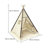 Lavievert Indian Canvas Teepee Children Playhouse Kid Play Tent