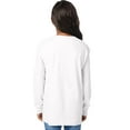 thumbnail image 3 of Hanes Kids' Garment Dyed Long Sleeve T-Shirt White XL, 3 of 8