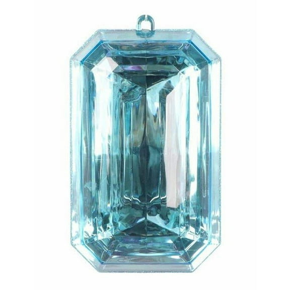 8 Acrylic Rectangle Jewel Ornament: Light Blue