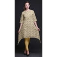 thumbnail image 2 of Bimba Orange Clock & Women Kurtas Ethnic Printed Asymmetric Summer Wear Tops for Women Large, 2 of 6