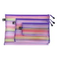 thumbnail image 1 of MasteelfCA 3 Pcs Poches de Fichiers Colorées Sacs de Rangement en Filet de Nylon avec Fermeture Éclair pour Documents, 1 of 7