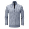 thumbnail image 1 of Gibobby Suéter de cuello redondo para hombre Suéter de Cuello Redondo Suéter para Hombre(Gris,Grande), 1 of 5