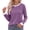 Light Purple, variant on Fantaslook Women Blouses Color Block Long Sleeve Shirts Pleated Fall Tops Fashion Dressy Blouses