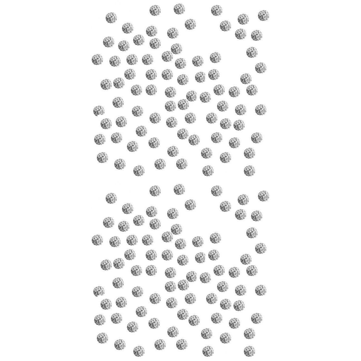 200x Shiny Rhinestone Pave Clay Disco Ball Spacer Beads 6mm