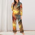 thumbnail image 2 of Wukai Ensemble de Pyjama pour Femmes Imprimé Dragon de Feu Rouge et Bleu, Ensemble de Pyjama, Ensembles de Détente pour Femmes Doux à Manches Longues Confort et Style-Petit, 2 of 7