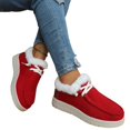 thumbnail image 5 of Women's Winter Flat Lace Up Round Toe Cotton Shoes with Warm Fleece Lining, Breathable Upper for Cold Weather Comfort, Casual Warm Sneakers for Daily Outdoor Walking, 5 of 5