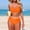 Orange, variant on Womens Bathing Suits Push Up Tummy Control Bathing Suit High Waist Bikinis Pink Womens Bikini Swimsuits,S