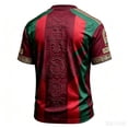 thumbnail image 4 of Mexico 2026 Soccer Cup Style V-Neck Jersey for Men, Short Sleeve Breathable Top with Vintage Totem & Sun Stone Graphic, Lightweight Athletic Shirt, 1 PC Wine XL, 4 of 4