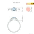 thumbnail image 5 of Angara Natural 0.72 Ct. Aquamarine Solitaire Ring in 14K White Gold for Women (Ring Size: 5), 5 of 9